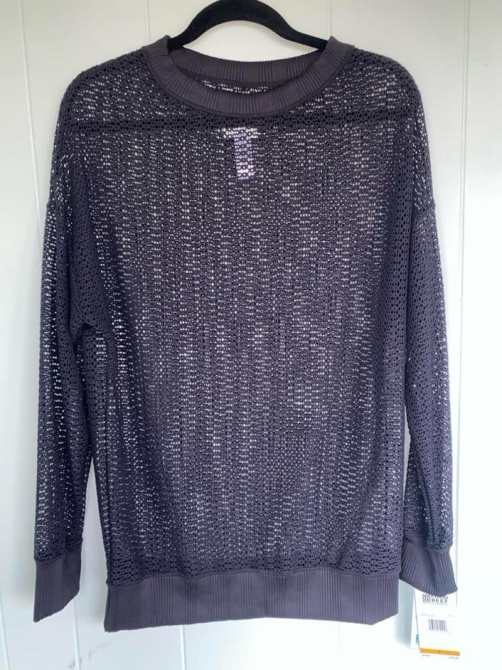 Coco Reef Women's Open-Knit Swim Coverup - Charcoal Gray